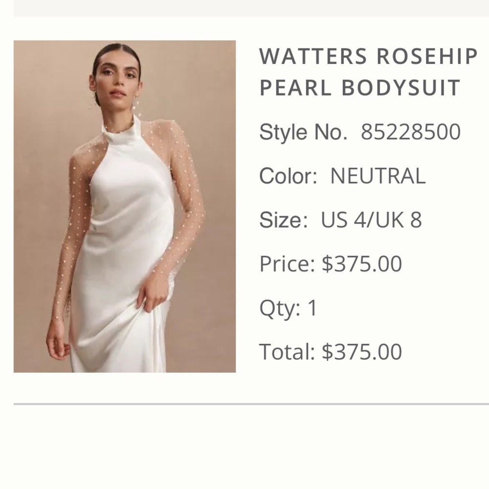 Watters Rosehip Pearl Bodysuit - Neutral